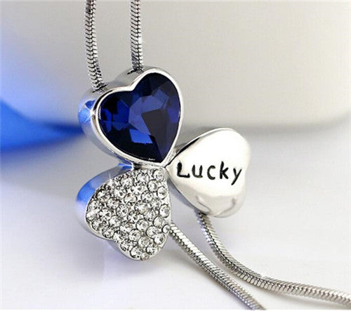 Leaf Zircon Long Necklace